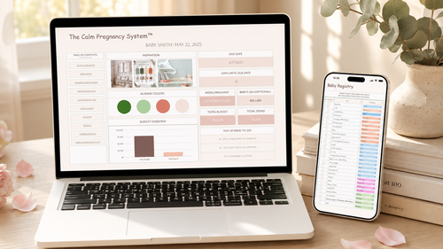 Stop Feeling Overwhelmed During Pregnancy | Calm Google Sheets Pregnancy Planner